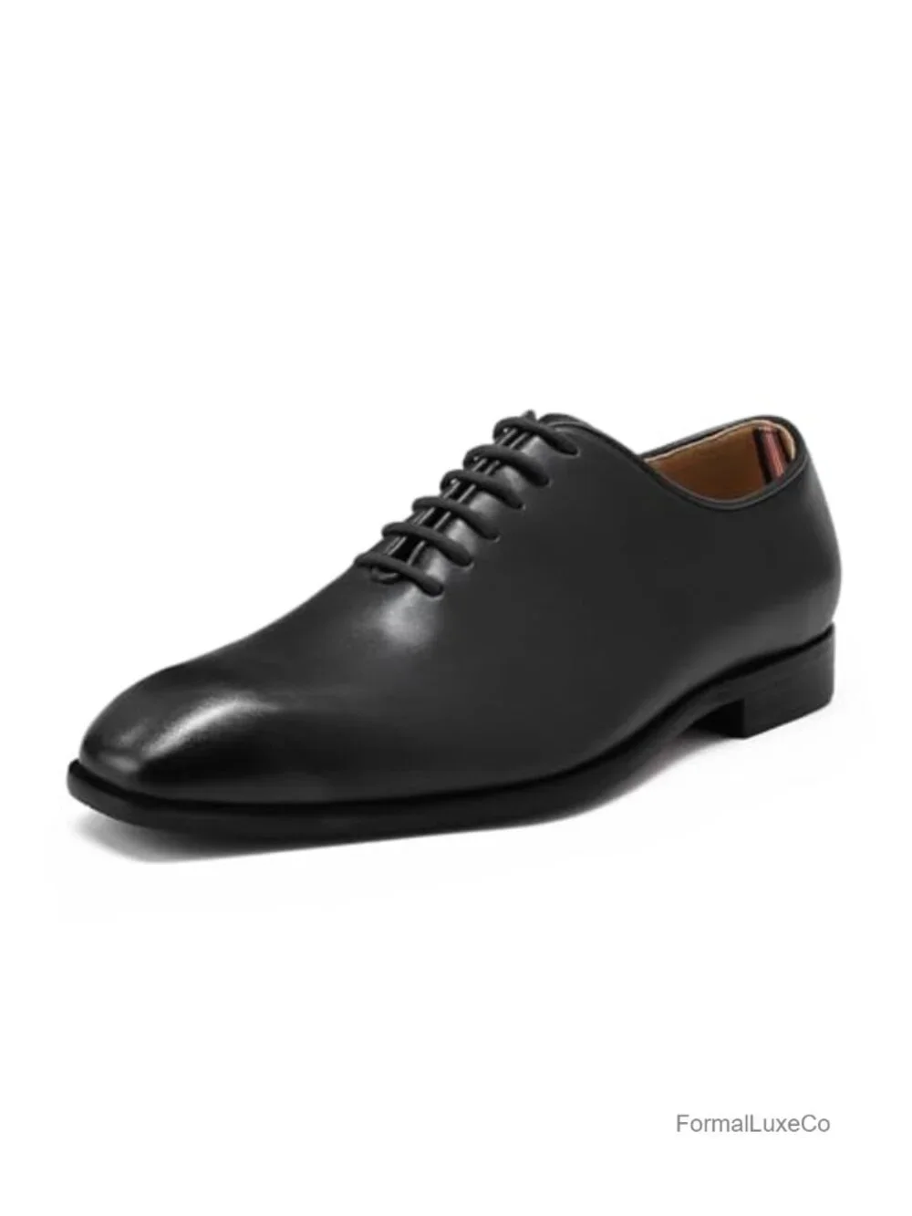 Men's Plain Toe Lace Up Oxfords Dress Shoes Faux Leather Slip-Resistant Work